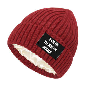 Gorro de Invierno Unisex con Logotipo Personalizado, Diseño Jacquard con Letras, Forro de Satén, Gorro de Punto Suave y Cálido, Personalizable para Usar en la Playa - Product Image 6