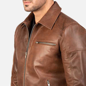 Veste en cuir coupe-vent à manches longues, style urbain, séchage rapide, respirante, vente chaude, personnalisable, prix de gros - Product Image 6