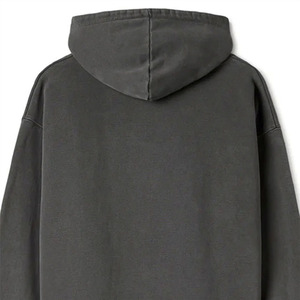 Sweat-shirt à capuche surdimensionné pour homme, couleur unie, pull décontracté avec poche, coupe classique, 100% coton French Terry - Product Image 3