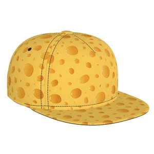 Casquette Snapback à motif fromage, ajustable, unisexe, 6 panneaux, pour usage décontracté, toutes saisons, en tissu sergé, motif à pois - Product Image 2