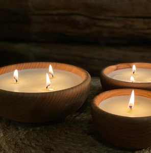 Wholesale Handcarved Boho Natural Acacia Wooden Heart <b>Candle</b> Bowl for Home Decor, Valentine's Day <b>Gifts</b> from india - Product Image 6