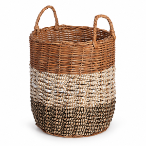 Paniers en jonc de mer naturel vietnamien - Contenants de rangement pliables en paille multifonctionnels pour la cuisine et les vêtements toutes saisons - Product Image 1