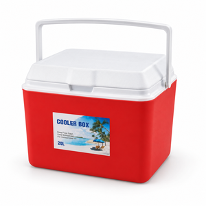 Glacière isotherme portable en plastique léger de 20 L avec logo personnalisé pour le camping, les voyages, la pêche et la plage - Product Image 1