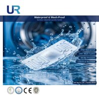 Étiquette intelligente RFID UHF en tissu pour blanchisserie, étiquette de lavage en lin, étiquette miniature imperméable pour hôtel, lavable, longue portée, pour 8 UHF RFID