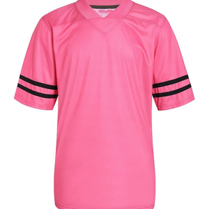 Four Way Stretch American Football Wear Regular Fit Solid Color Moisture Wicking Polyester Unisex Men Short Sleeve Soccer Jersey - Product Image 1
