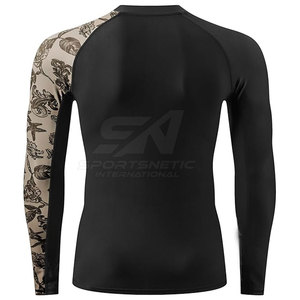 Mens Long Sleeve Rash Guard Compression Fit Training Men Rash Guard For <b>Gym</b> MMA Sports Breathable Mens Rash Guard - Product Image 4