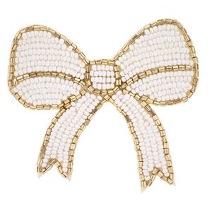 Serre-têtes de luxe avec nœud brodé de perles fines, nœud pour cheveux brodé haut de gamme avec design personnalisé en perles. - Product Image 4