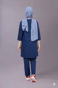 High Quality Woven Muslim Nursing Scrub Uniform Set for Women Hospital Use Custom Logo Print Scrubs Hot Selling for Sale - Product Image 3
