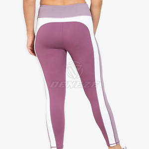 Leggings de yoga pour femmes à taille élastique, couleur unie, dernier design, faible MOQ, vente en gros - Product Image 3