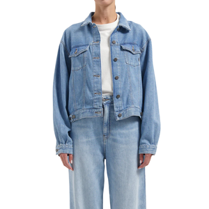 LTX Fran Vintage Women's <b>Denim</b> Jacket Stylish <b>Coats</b> with Retro Charm - Product Image 4