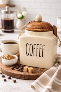 โถเก็บของแบบเรียบง่ายเคลือบด้วยมือพร้อมฝาปิด ผิวเคลือบแบบอาร์ติซาน ขนาดกะทัดรัดสำหรับจัดระเบียบบนเคาน์เตอร์ ตัวช่วยจัดเก็บในครัวอย่างมีสไตล์ - Product Image 6