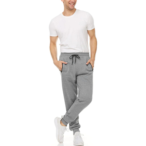 Nouvel Arrivage – Pantalon de Survêtement Décontracté pour Homme en Coton/Polyester, Respirant, Écologique, avec Cordon de Serrage à la Taille et Poches Zippées, Bordures Côtelées - Product Image 2