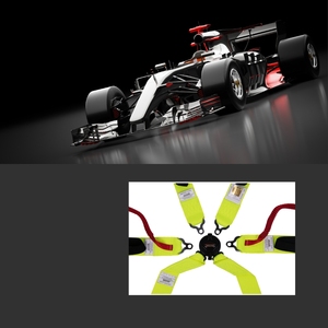 Cinturón de Seguridad de Carreras Personalizado FIA 8853 2016 TBRACING OEM, Marca Personalizada de Fábrica, Ajustadores Ligeros de Acero, Velcro Seguro - Product Image 2