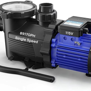 Bomba de Piscina Sumergible de Alto Flujo y Autocebado para Todo Tipo de Piscinas, Color Azul Hielo - Product Image 1