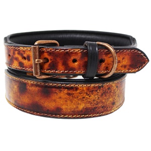 Collier de chien rembourré souple en cuir de vachette Accessoires pour animaux de compagnie Top fabricant de gros indien par Rodeo International - Product Image 3