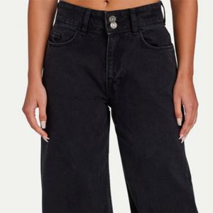 Pantalones Vaqueros Anchos de Moda para Mujer, Estilo Desgastado, Cintura Baja, con Impresión de Logotipo Personalizado - Product Image 6