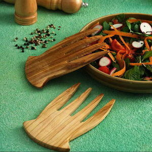 Batidor de Ensaladas de Madera con Acabado Liso para Mezclar Alimentos, Batidor de Ensaladas de Madera de Diseño para Cocinas Modernas - Product Image 1