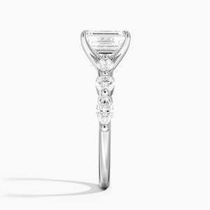 BOJ <b>Ring</b> 097 <b>Emerald</b> Cut 925 <b>Silver</b> Halo Stone Prong Setting Solitaire Diamond <b>Ring</b> 2ct D Color VVS1 Moissanite GRA Certified - Product Image 3