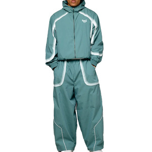 Custom Polyester Unisex Winter Windbreaker Set Men Zip-Up Hooded <b>Jacket</b> Solid Casual Eco-Friendly Breathable <b>Waterproof</b> Outwear - Product Image 3