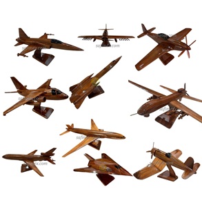 Modelo de Avión de Madera Maciza Duradera, Helicóptero Civil de Madera Personalizado a Escala para Decoración y Recuerdo de Vietnam - Product Image 6