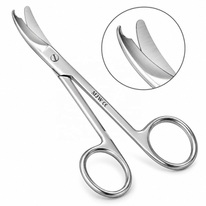 North Bent Stitch Scissors 4.75 Inch Curved Suture Scissors Stainless Steel Surgical Stitch Cutting Scissors CE ISO 13485 - Product Image 1