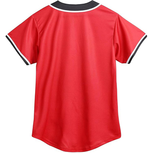 Urban Streetwear Red Bel Air Jersey 23 V-Neck Button Down Baseball Shirt <b>For</b> <b>Hip</b> Hop Enthusiasts Breathable - Product Image 2