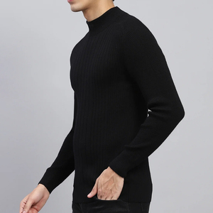 T-shirt à col montant surdimensionné pour homme, 100% coton, manches longues, sous-vêtement pour activités de plein air et de sport, respirant, écologique - Product Image 3