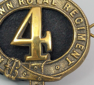 Insignia de gorra Glengarry del 4º Regimiento Real de Pie del Rey, 1874–1881, insignia de regimiento británico - Product Image 5