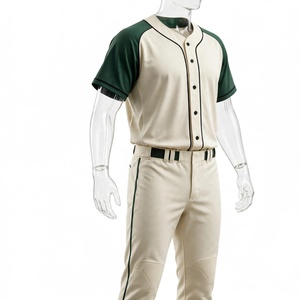 Ensemble uniforme de baseball vert pour homme AMKOOR ENTERPRISES – Maillot et pantalon de sport respirants en polyester à imprimé numérique pour adulte - Product Image 4