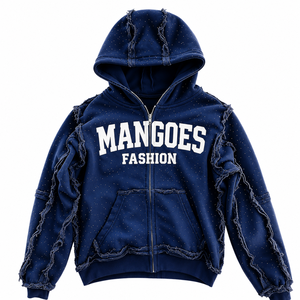 เสื้อฮู้ดวินเทจสไตล์สเปรย์ย้อมสีแบบแอซิดวอช ตกแต่งด้วยลายปัก ทรงปกติ ผ้าเทอร์รี่คอตตอน 100% ระบายอากาศได้ดี ประดับด้วยคริสตัล - Product Image 3