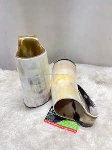 Cuerno para beber vikingo indio genuino de alta calidad, taza de cuerno de búfalo tallada antigua, decoración navideña pulida, Animal elegante - Product Image 5