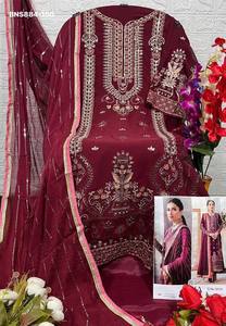 Nueva variedad de georgette de colores increíbles con conjunto de salwar-kameez y dupatta semicosturado bordado a precio de mayorista. - Product Image 3