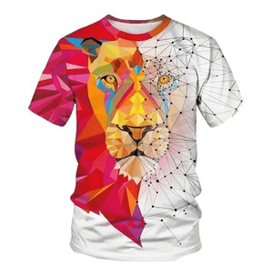 Camiseta Casual para Hombre, Corte Regular, Cuello Redondo, Color Sólido, Impresión Digital Personalizada, Transpirable, de Secado Rápido, Poliéster/Algodón - Product Image 3
