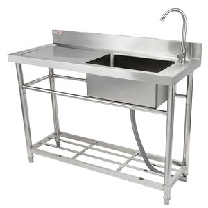 NSF certificata in acciaio inox lavello singolo lavello da 1 scomparto lavello da lavoro - Product Image 1