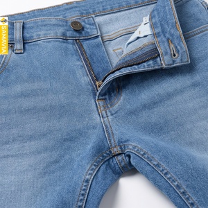 SAMAVIA Custom <b>Men's</b> Light Blue <b>Stretch</b> <b>Men's</b> Denim Jeans Slim Fit Cotton Casual Pants OEM ODM Wholesale Manufacturer - Product Image 6