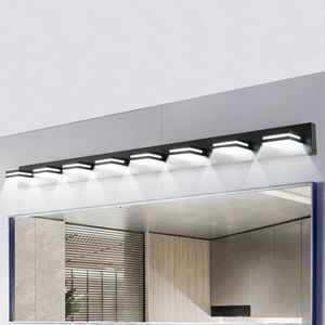 Applique da Parete a 8 Luci LED dal Design Moderno e Minimalista, Efficiente dal Punto di Vista Energetico, Facile da Installare, Specchio da Bagno Nero - Product Image 3