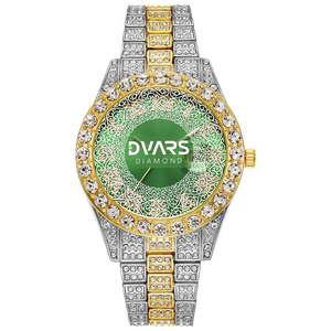 Reloj de Cuarzo Hip Hop para Hombre, Correa de Acero Premium, Esfera con Números Romanos, Reloj de Pulsera Masculino de Lujo, Completamente Incrustado en Cristales - Product Image 5