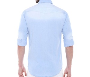 Servicio OEM, Camisas Vaqueras Personalizadas, 100% Algodón, Resistentes al Viento, de Secado Rápido, con Botones, Ajuste Cómodo, Manga Larga, Logotipo Personalizado - Product Image 3