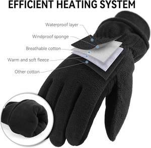 ถุงมือผู้ชายและผู้หญิง หนังกวาง กันน้ำ กันลม ถุงมือสำหรับสภาพอากาศหนาวเย็น สำหรับขับรถ เดินป่า - Product Image 2