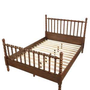 Modern Solid Wood Spindle <b>Bed</b> Frame <b>Rustic</b> Farmhouse Custom Size Wooden <b>Bed</b> Frame - Product Image 2