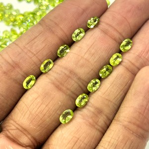 พลอยเพอริดอทดิบทรงรีเหลี่ยมเพชรพลอยขนาด 3x5 มม. สำหรับทำเครื่องประดับ ขายส่งพลอยคุณภาพสูงจำนวนมาก - Product Image 5