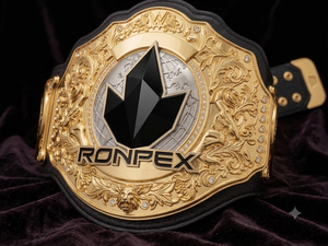 Ceinture de champion du monde en laiton avec sangles en cuir véritable, équipement d'arts martiaux Ronpex de haute qualité et étanche - Product Image 4
