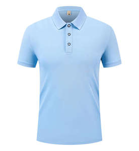 Men's <b>Navy</b> Blue Short Sleeve Cotton Pique <b>Polo</b> <b>Shirt</b> Regular Fit Casual Button Design Breathable Knitted Solid Color - Product Image 5
