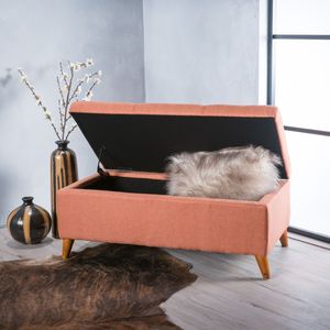 Pouf Contenitore Elegante con Spazio di Archiviazione Nascosto per Piccoli Spazi - Product Image 2