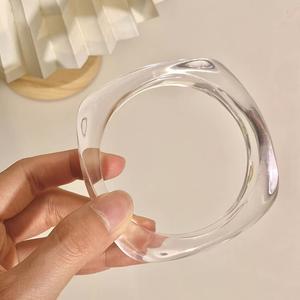 Bracelet en résine acrylique transparente fait main, forme personnalisée, style vintage, sans nickel, design unique, idéal pour les fêtes, cadeau, vente en gros depuis l'Inde - Product Image 6