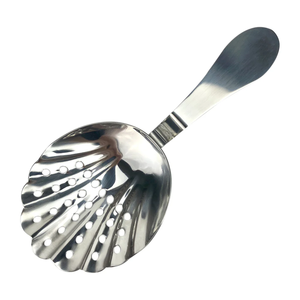 <b>Shell</b> Shape Stainless Steel <b>Mirror</b> Polish Ice Strainer Spoon Cocktail Bar Tool for Night Clubs & Hotels - Product Image 1