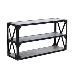 Table console professionnelle et rustique à 3 étagères, table vintage, recyclage du bois, multifonctionnel, fabrication de meubles indiens - Product Image 3