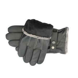 Guantes de cuero para bicicleta de invierno, térmicos hasta la muñeca, para deportes, fiestas, uso diario al aire libre - Product Image 4