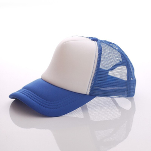 Wholesale Custom Patch Logo 5-Panel Mesh Baseball Cap Classic <b>Plain</b> Terry Truckers Hat for Men Gorras Mens Cotton Trucker - Product Image 2