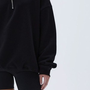 Custom High Quality Best Sweatshirts Manufacturer Women's Oversized Half <b>Zipper</b> Sweatshirts Cotton Fleece Drop Shoulder Pullover - Product Image 5